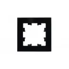 Рамка однопостовая ATLASDESIGN NATURE, СТЕКЛО ЧЕРНЫЙ