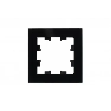 Рамка однопостовая ATLASDESIGN NATURE, СТЕКЛО ЧЕРНЫЙ