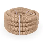 Труба гофрированная ПВХ легкая 350 Н сосна с/з d40 мм (15 м/уп) Промрукав