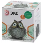 Садовый светильник Сова серая на солнечной батарее, полистоун, 11,5 см ERAFYS01-08