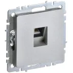 BRITE Розетка компьютерная RJ45 кат.5E РК10-БрА алюминий