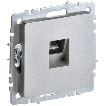 BRITE Розетка компьютерная RJ45 кат.5E РК10-БрА алюминий