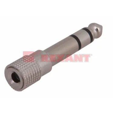 Переходник штекер стерео 6,3 мм - гнездо стерео 3,5 мм,,