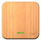 BLANCA одноклавишный выключатель наружный (cх.1) с подсветкой, 10A, 250B, ясень