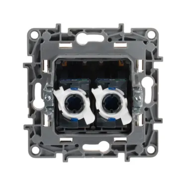 ETIKA Двойная розетка RJ 45 категория 6 UTP слоновая кость