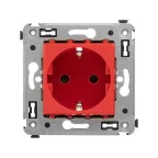 Avanti Розетка в стену, 2P+E, с защитными шторками, ''Красный квадрат''