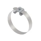 Скоба с хомутом D-160 мм, для крепления (методом натяжения) круглого проводнинка на водосток. Материал - нержавеющая сталь.