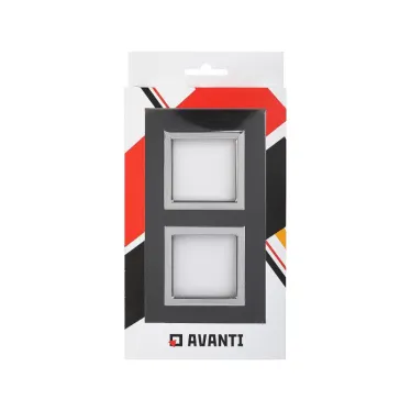 Рамка из алюминия, ''Avanti'', черная, 4 модуля