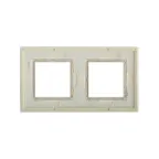 Рамка из натурального стекла, ''Avanti'', белая, 4 модуля