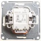 W59 Переключатель одноклавишный с подсв. 10АХ, механизм, черный бархат