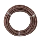 Труба гофрированная ПВХ с зондом под темное дерево d16мм (25м) Plast PROxima