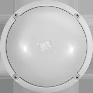 Светильник светодиодный ДБП-12w 4000К 900Лм круглый пластиковый IP65 белый