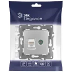 Розетка RJ45+TV, Эра Elegance, алюминий, 14-3110-03