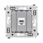 Avanti Компьютерная розетка RJ-45 без шторки в стену, кат.6А одинарная, Закаленная сталь