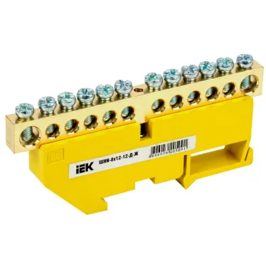 Шина PE земля на DIN-изоляторах ШНИ-8х12-12-Д-Ж
