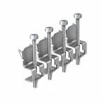 Универсальный комплект крепежных уголков для 4 точек фиксации (сталь, 4 шт.)