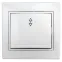 Переключатель Intro Plano 1-103-01 одноклавишный 10А-250В, IP20, СУ, белый