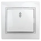 Переключатель Intro Plano 1-103-01 одноклавишный 10А-250В, IP20, СУ, белый