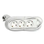 Удлинитель бытовой 3 розетки шнур 5м с заземлением 16А ПВС 3 розетки шнур 1