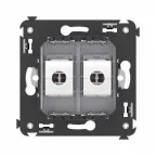 Avanti Компьютерная розетка RJ-45 без шторки в стену, кат.6 двойная, Закаленная сталь