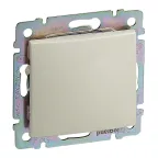 Выключатель одноклавишный, в рамку, слоновая кость