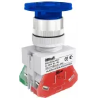 Кнопка AEAL 22мм грибовидная с фиксацией синяя неон 220В