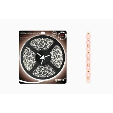 Лента светодиодная LED 5050/60-SMD 14.4 Вт/м 660 лм/м 6500К DC 12В IP66 10мм (блистер 5м) Black Gauss