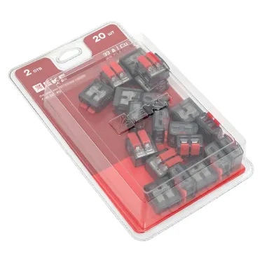 Клемма СМК 221-412 с рычагом 2 отверстия блистер (20шт.) EKF