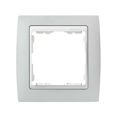 Рамка на 1 пост, S82, пастель серая - белый