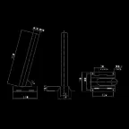 Кронштейн для уличных светильников на столб под бандажную ленту 122х150х400 D48 мм