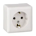 ХИТ Розетка с заземлением наружная 250В 16А белая