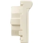 Valena LIFE Лицевая панель розетки 2К+З с крышкой Слоновая кость