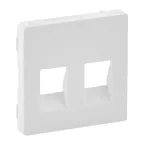 Valena LIFE Лицевая панель для аудиорозетки с пружинными зажимами двойной Белая