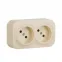 Quteo розетка двойная без заземления без шторок - 16 A - 250 В IP 20 - Слоновая кость