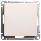 Выключатель одноклавишный, двухполюсный, 10АХ, механизм, слоновая кость