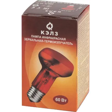 Инфракрасная лампа ИКЗК 230-60 R63 Е27 для обогрева животных 60 Вт Е27