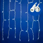 Занавес светодиодный с эффектом мерцания 3х2м Соединяемый 240 светодиодов Провод белый ULD-C2030-240/TWK WHITE IP67