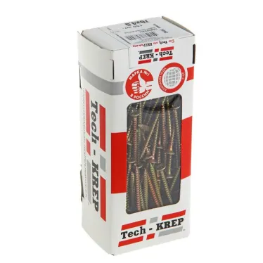 Шуруп универсальный 4,5х70 потайная головка, остроконечный, желтопассивированный (150шт) - коробка