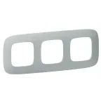 Valena ALLURE Рамка 3 поста алюминий универсальная