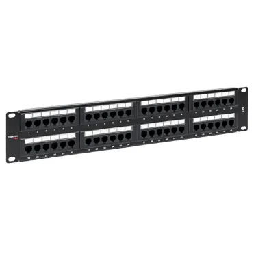 Патч-панель TERACOM PRO 19'Cat.6 2U неэкранированная UTP 48 портов RJ-45 Dual IDC