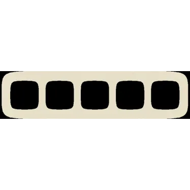 Valena ALLURE Рамка 5 постов слоновая кость универсальная