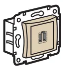 VALENA Розетка двойная USB слоновая кость