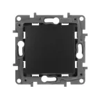 ETIKA Переключатель одноклавишный автоматические зажимы 10AX антрацит