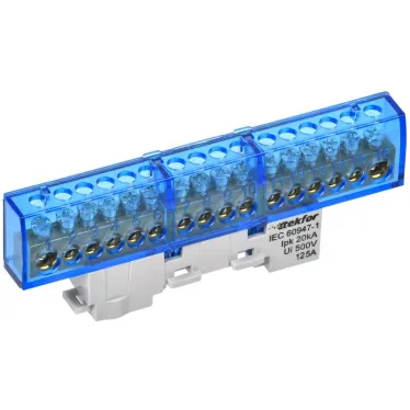 TEKFOR Шина N ноль неизолированная на универсальном держателе 8х12-16-С IEK