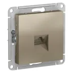 Розетка ATLASDESIGN компьютерная RJ45 механизм шампань