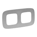 Valena ALLURE Рамка 2 поста алюминий универсальная