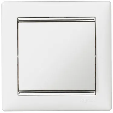 Выключатель одноклавишный, в рамку, белый