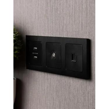 Стокгольм Рамка 3-местная металлическая черная