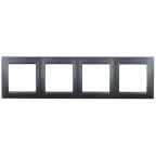 Рамка универсальная 4 поста графит