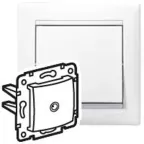 VALENA Розетка телевизионная TV оконечная 10дБ в рамку белая